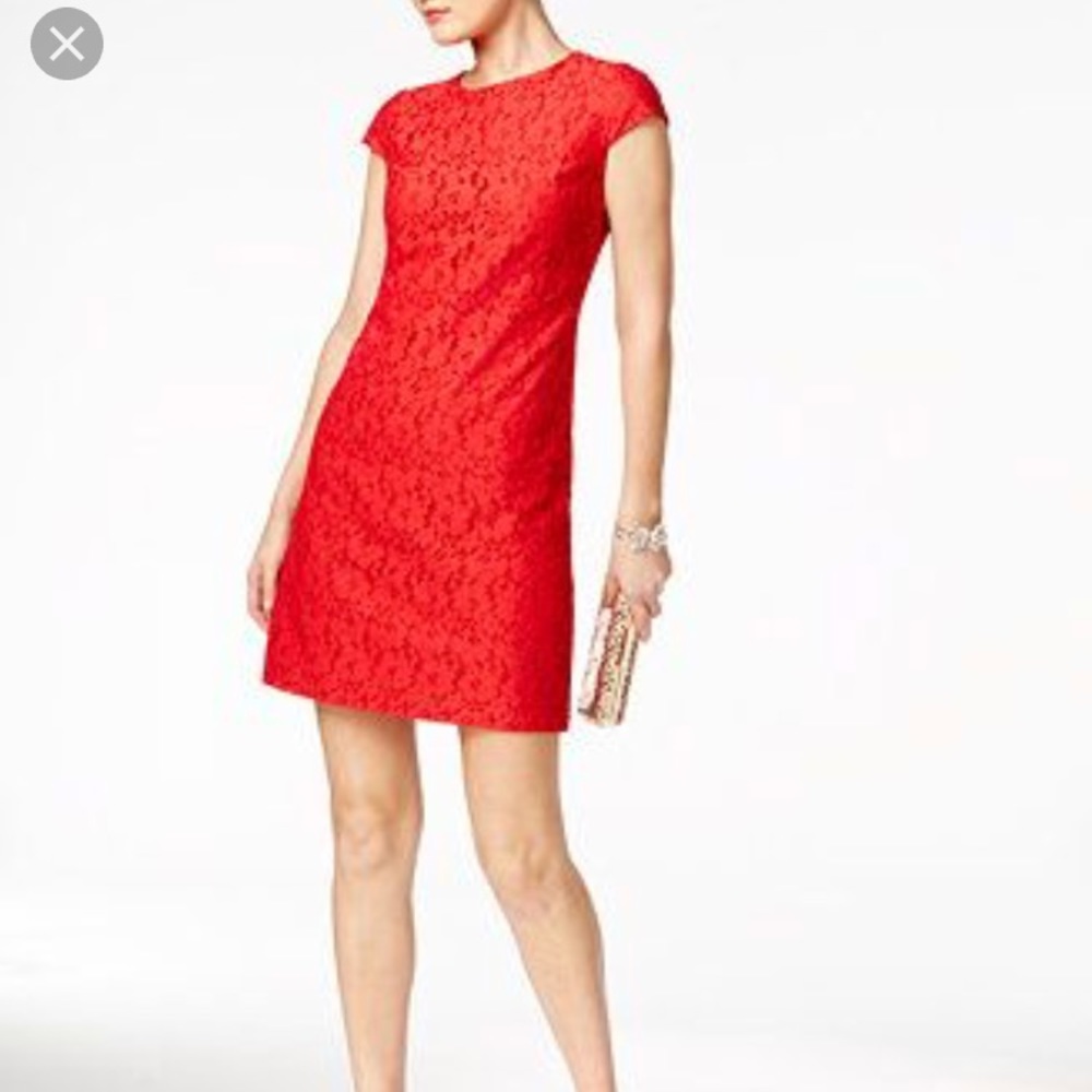 Red Lace Mini Dress